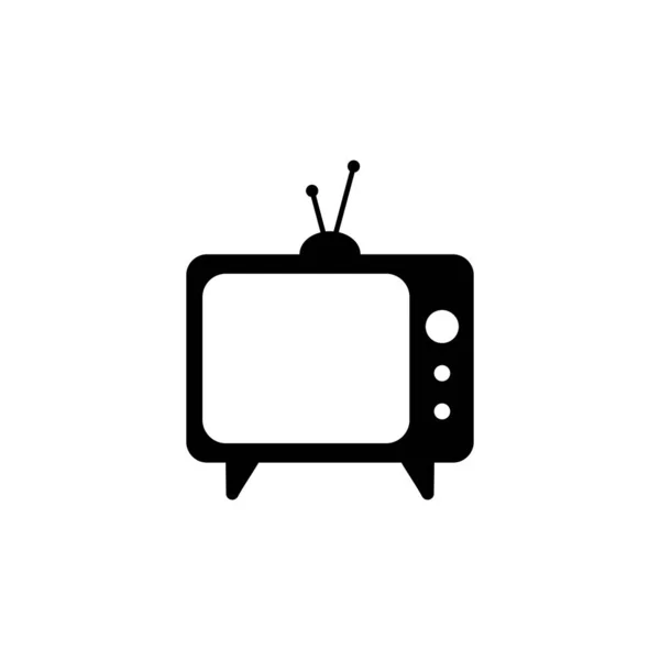 Icono Vector Aislado Sobre Fondo Blanco Icono Televisión — Archivo Imágenes Vectoriales