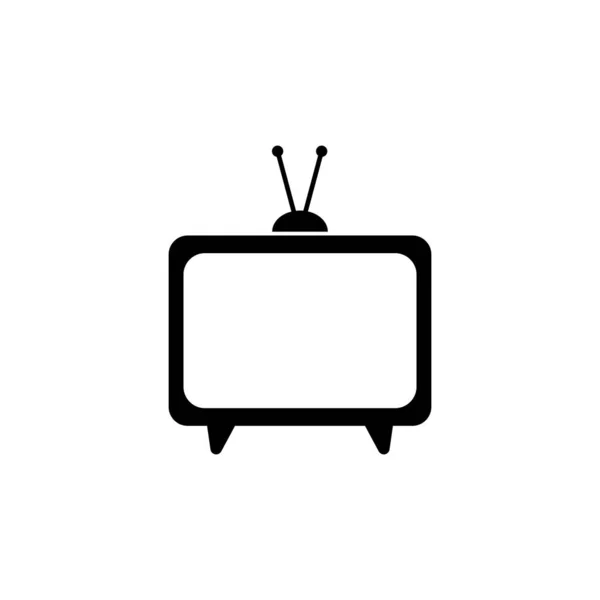 Ikona Wektora Odizolowana Białym Tle Ikona Telewizji — Wektor stockowy