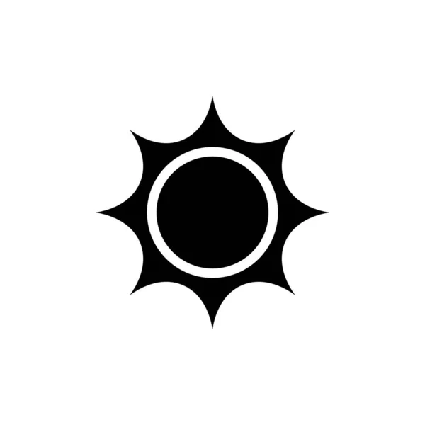 Icona Del Sole Isolata Sfondo Bianco Vettore Solare Ico — Vettoriale Stock