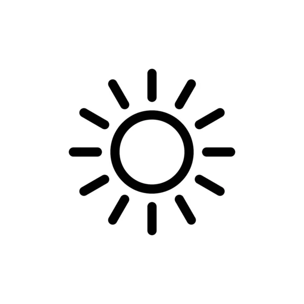 Zon Pictogram Geïsoleerd Witte Achtergrond Zon Vector Ico — Stockvector