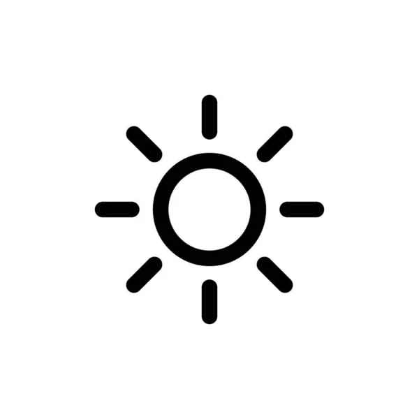 Icono Del Sol Aislado Sobre Fondo Blanco Sol Vector Ico — Vector de stock