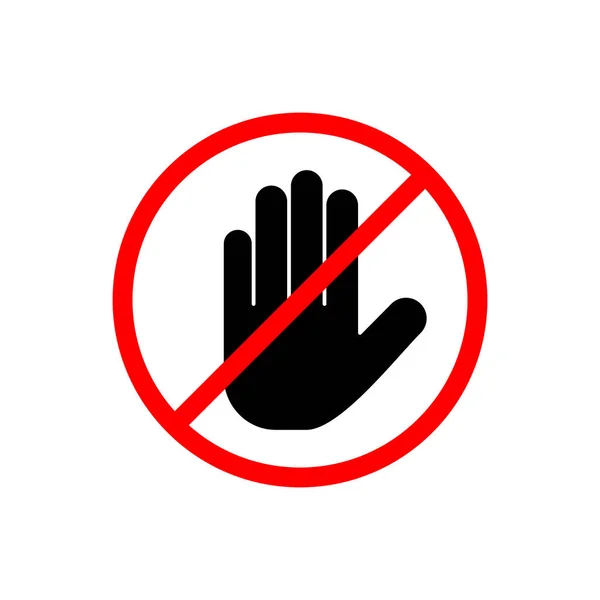Stop Symbol Isoliert Auf Weißem Hintergrund Handzeichen Hand Symbol Vecto — Stockvektor