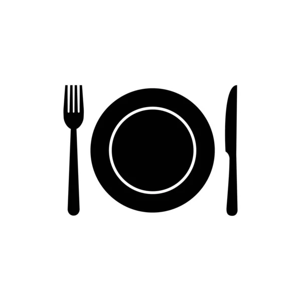 Піктограма Вилки Ложки Ножа Значок Ресторану Значок Їжі Ейпріл — стоковий вектор