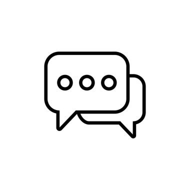 Beyaz arkaplanda sohbet simgesi izole edildi. Sohbet vektörü simgesi. Konuşma balonu