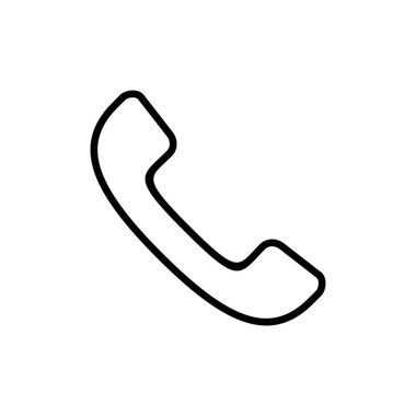 Arama simgesi beyaz arkaplanda izole edildi. Telefon simgesi vektörü. Cep telefonu. Telefon Meksika