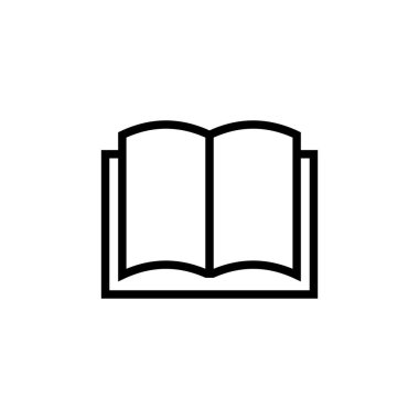 Kitap simgesi beyaz arkaplanda izole edildi. Kitap vektörü ico