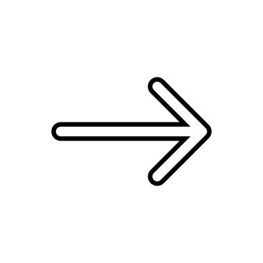 Ok simgesi beyaz arkaplanda izole edildi. Ok sembolü. Ok vektörü ico