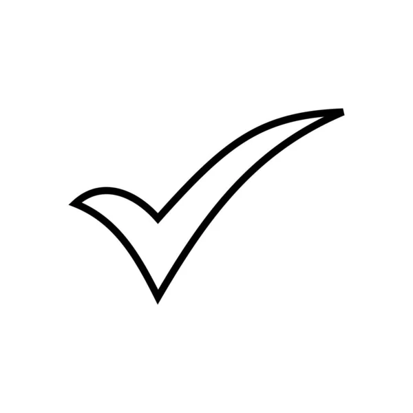 Иконка Выделена Белом Фоне Отметьте Значок Кнопка Check List Тик — стоковый вектор