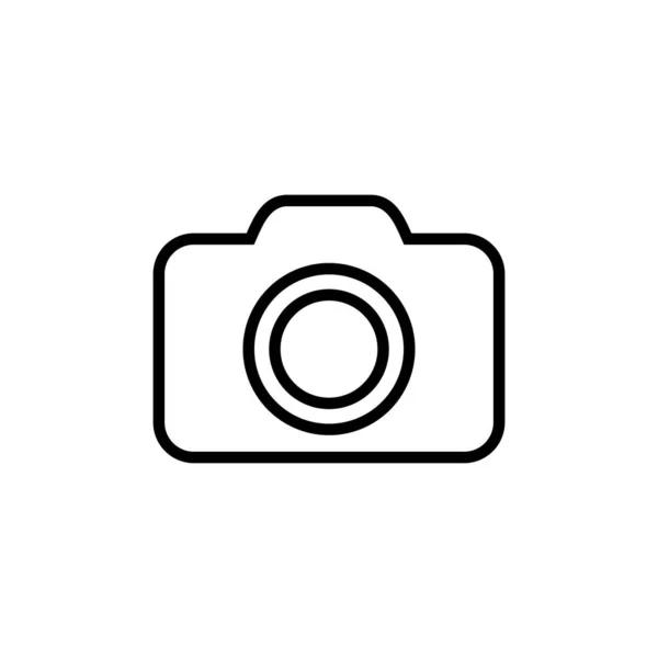 相机图标隔离在白色背景 摄像头的符号 照相机矢量Ico — 图库矢量图片