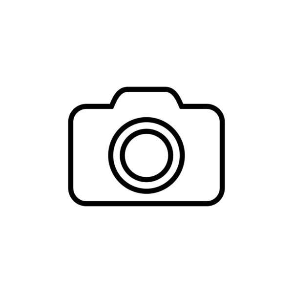 Camera Ikoon Geïsoleerd Witte Achtergrond Camera Symbool Camera Vector Ico — Stockvector