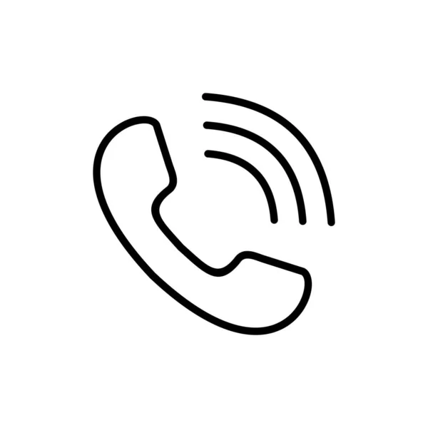 Ícone Chamada Isolado Fundo Branco Vetor Ícone Telefone Telemóvel Telefone — Vetor de Stock