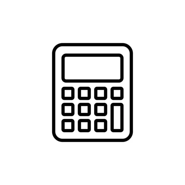 Ícone Calculadora Isolado Fundo Branco Calculadora Vetor Ico — Vetor de Stock