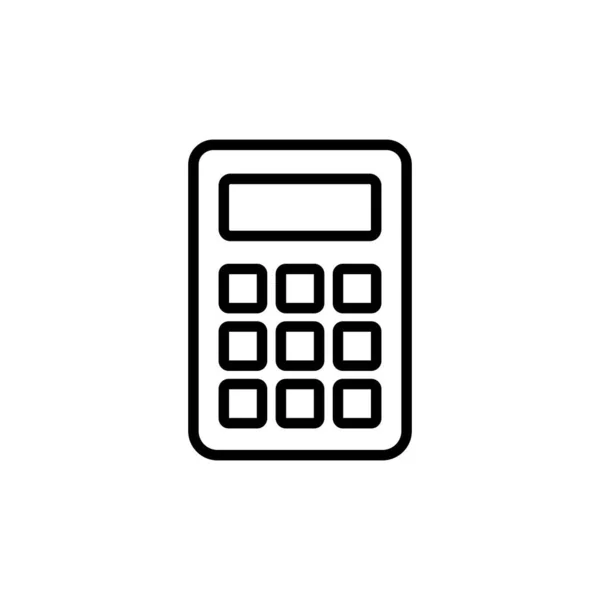 Ícone Calculadora Isolado Fundo Branco Calculadora Vetor Ico — Vetor de Stock