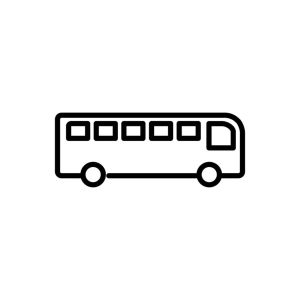 Ícone Ônibus Isolado Fundo Branco Preto Vetor Ônibus Ico — Vetor de Stock