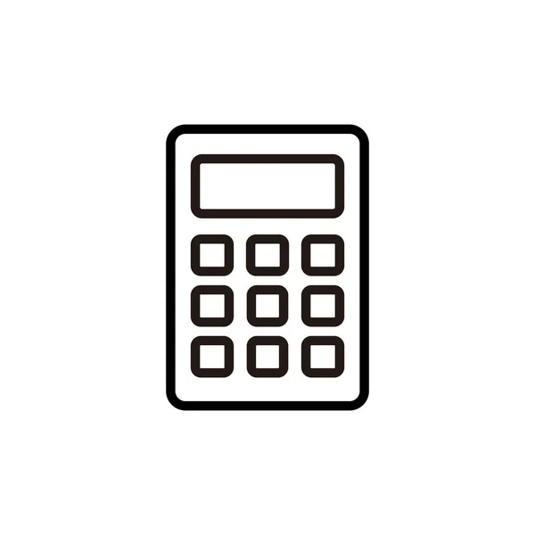 Ícone Calculadora Isolado Fundo Branco Calculadora Vetor Ico — Vetor de Stock