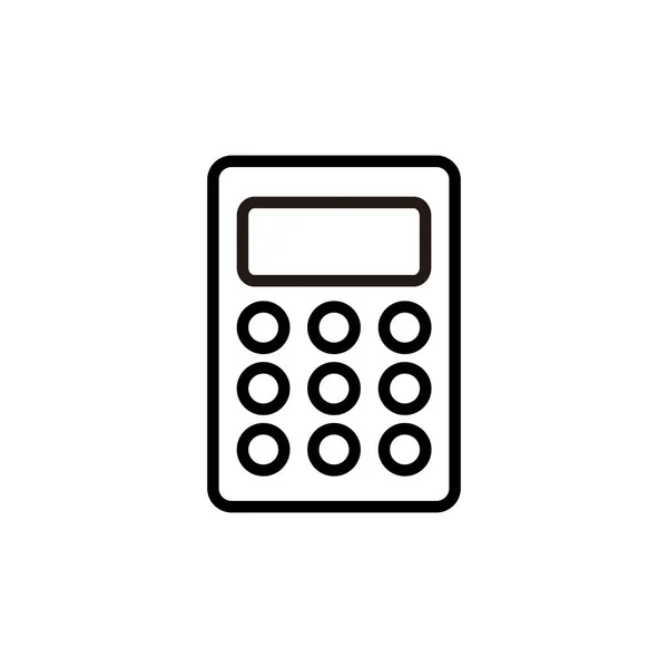 Icono Calculadora Aislado Sobre Fondo Blanco Calculadora Vector Ico — Archivo Imágenes Vectoriales