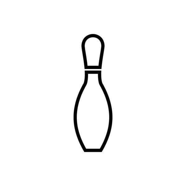 Jeu Bowling Pin Icon Isolé Sur Fond Blanc Icône Bowling — Image vectorielle