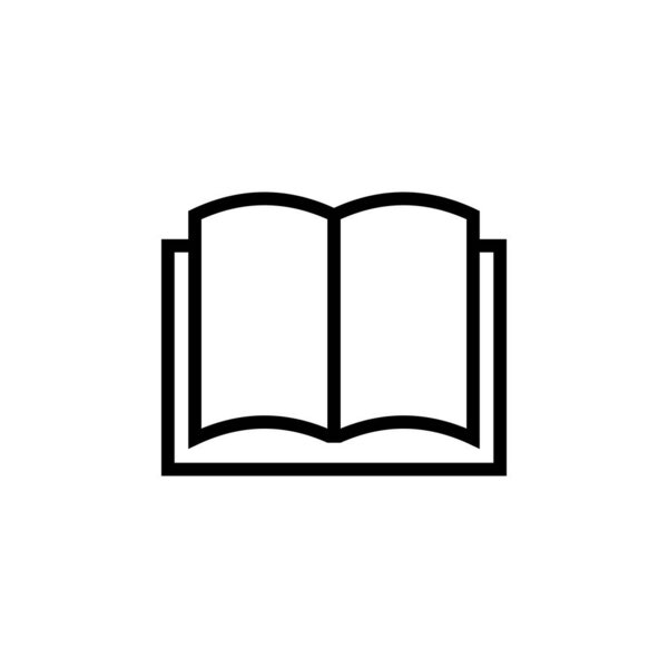 Book icon isolated on white background. Book vector ico