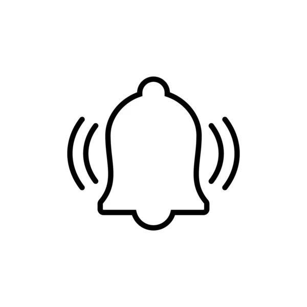 Vecteur Bell Icon Isolé Sur Fond Blanc Symbole Notification Cloche — Image vectorielle