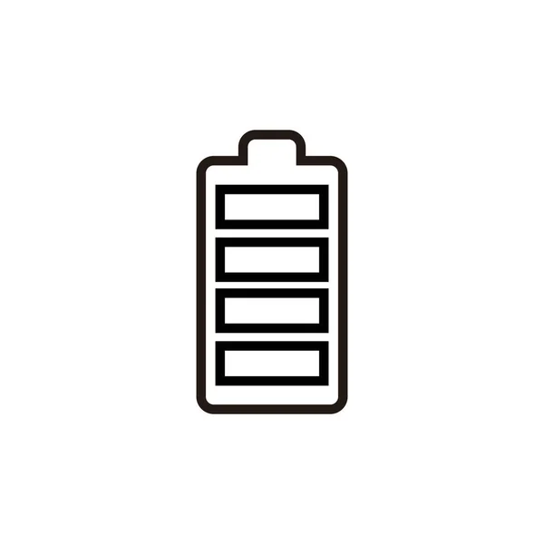 Icône Batterie Isolée Sur Fond Blanc Batterie Vecteur Ico — Image vectorielle