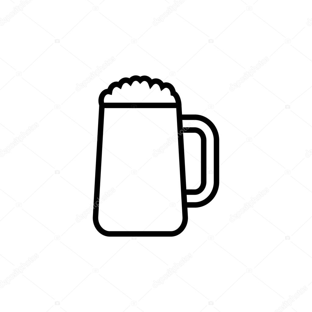 Beer icon isolated on white background. Beer Icon in trendy flat styl