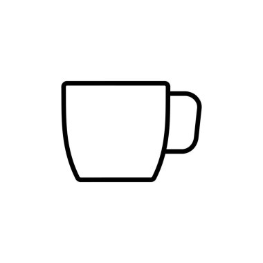 Beyaz arka planda izole edilmiş bir fincan kahve ikonu. Kahve fincanı ikonu. Kahve vektörü ikonu. Te