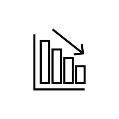 Büyüyen grafik simgesi beyaz arkaplanda izole edildi. Grafik simgesi. Graph Simgesi beyaz arka grupta izole edilmiş düz stil