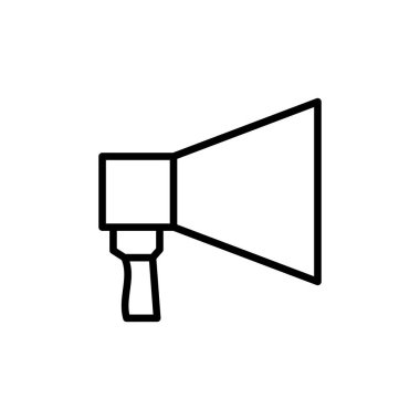 Beyaz arkaplanda megafon simgesi izole edildi. Hoparlör ikon vektörü. Cilt ico