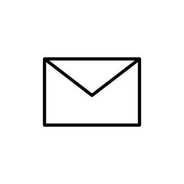 Beyaz arkaplanda posta vektör simgesi izole edildi. E- posta simgesi. Zarf çizimi. İleti