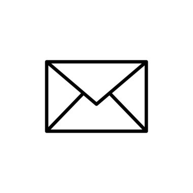 Beyaz arkaplanda posta vektör simgesi izole edildi. E- posta simgesi. Zarf çizimi. İleti