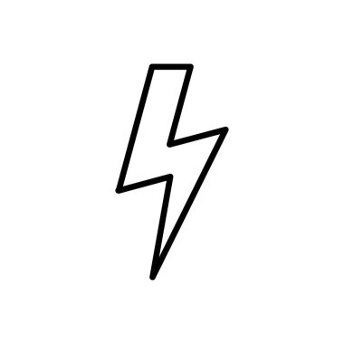 Beyaz arkaplanda aydınlatma simgesi izole edildi. Kilit simgesi vektörü. Enerji ve gök gürültüsü elektriği