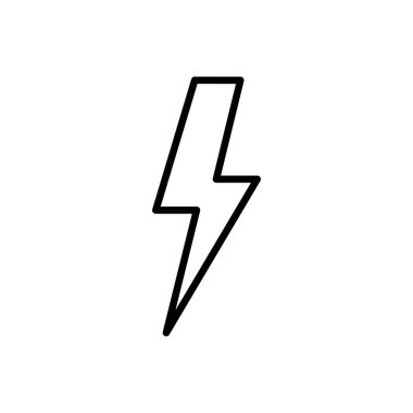 Beyaz arkaplanda aydınlatma simgesi izole edildi. Kilit simgesi vektörü. Enerji ve gök gürültüsü elektriği