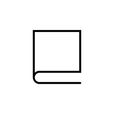 Kütüphane simgesi beyaz arkaplanda izole edildi. Kitap simgesi vektosu