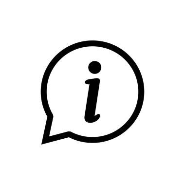 Bilgi işareti var. Bilgi simgesi beyaz arkaplanda izole edildi.