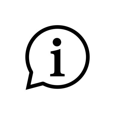 Bilgi işareti var. Bilgi simgesi beyaz arkaplanda izole edildi.