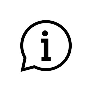 Bilgi işareti var. Bilgi simgesi beyaz arkaplanda izole edildi.