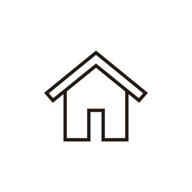 Beyaz arkaplanda ev simgesi izole edildi. Ev vektör simgesi. Adresler