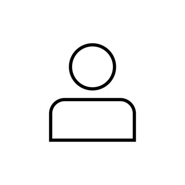 Beyaz arka planda izole edilmiş insan simgesi. Kişi simgesi. Kullanıcı vektörü ico