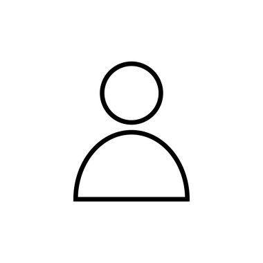 Beyaz arka planda izole edilmiş insan simgesi. Kişi simgesi. Kullanıcı vektörü ico