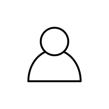 Beyaz arka planda izole edilmiş insan simgesi. Kişi simgesi. Kullanıcı vektörü ico