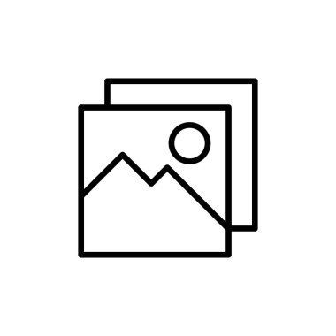 Resim simgesi beyaz arkaplanda izole edildi. Resim vektör simgesi. fotoğraf galerisi simgesi vektosu