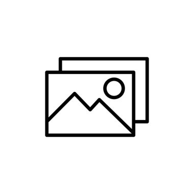 Resim simgesi beyaz arkaplanda izole edildi. Resim vektör simgesi. fotoğraf galerisi simgesi vektosu