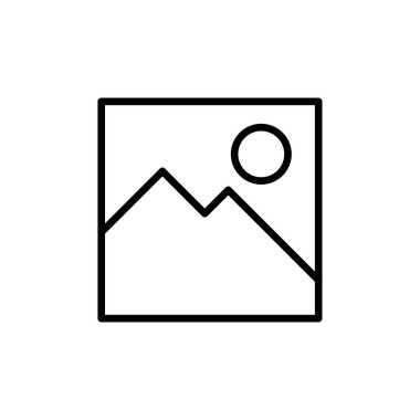 Resim simgesi beyaz arkaplanda izole edildi. Resim vektör simgesi. fotoğraf galerisi simgesi vektosu