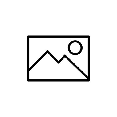 Resim simgesi beyaz arkaplanda izole edildi. Resim vektör simgesi. fotoğraf galerisi simgesi vektosu