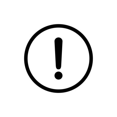 Ünlem tehlikesi işareti illüstrasyonu. Dikkat çekme simgesi. Tehlike uyarısı işareti. Simge alarmı. Nadir