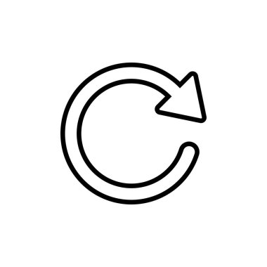 Beyaz arkaplanda izole edilmiş simgeyi tazele. Simge vektörünü yeniden yükle. Simgeyi güncelle. Meksika 'yı çevir