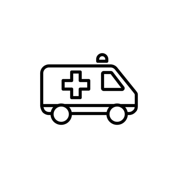 Икона Скорой Помощи Выделена Белом Фоне Ambulance Icon Dead — стоковый вектор