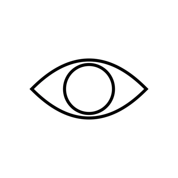 Icona Dell Occhio Isolata Sfondo Bianco Icona Look Vision Vettore — Vettoriale Stock