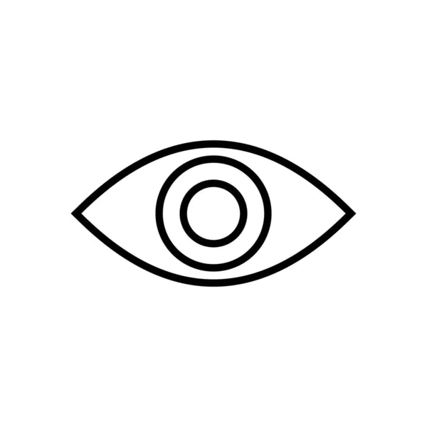 Eye Icon Isolated White Background Look Vision Icon Eye Vector — Stock Vector