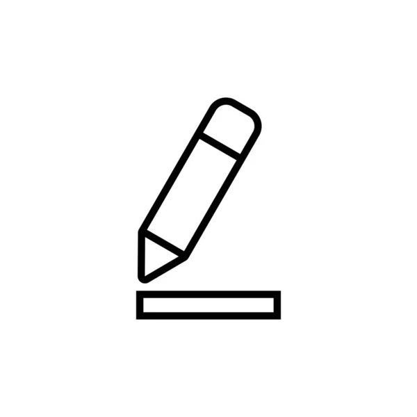 Edytuj Ikonę Białym Tle Ikona Ołówka Zapisz Się Icon Vecto — Wektor stockowy